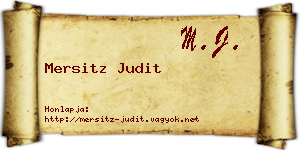 Mersitz Judit névjegykártya